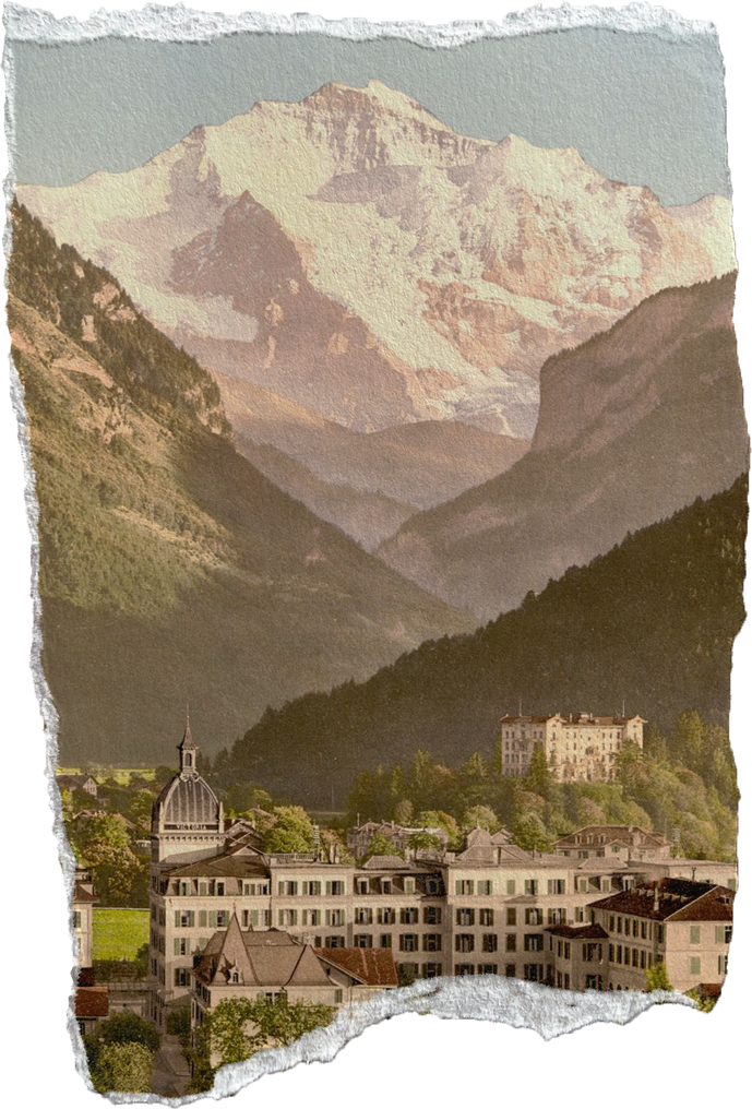 Interlaken Hotels Torn Paper